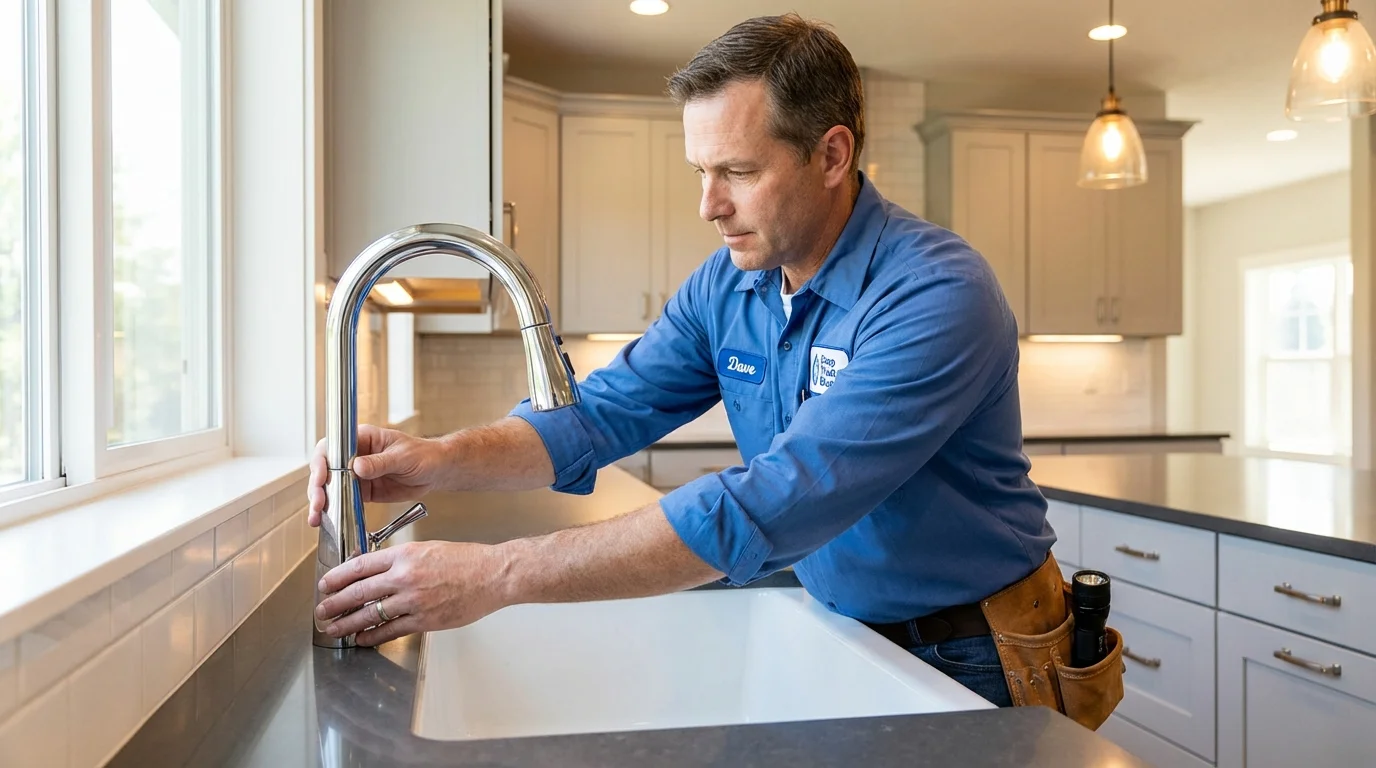 Kitchen faucet installation by Johns Plumbing LLC in Leander